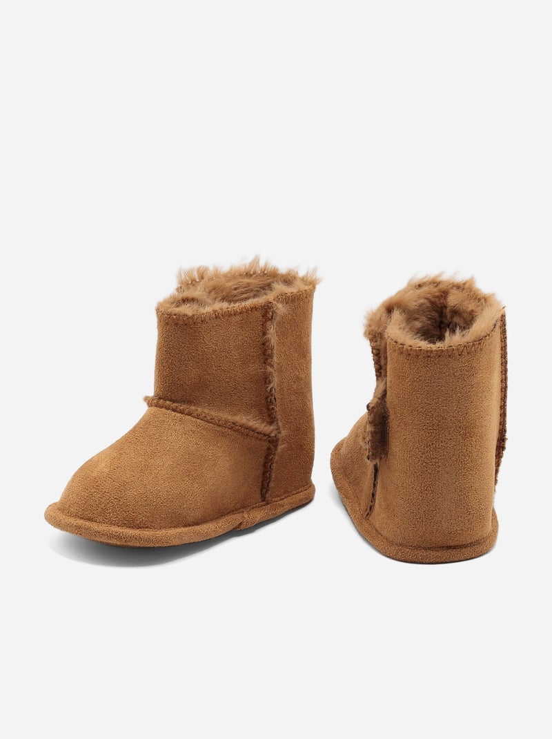 Botines con velcro Camel - Kiabi