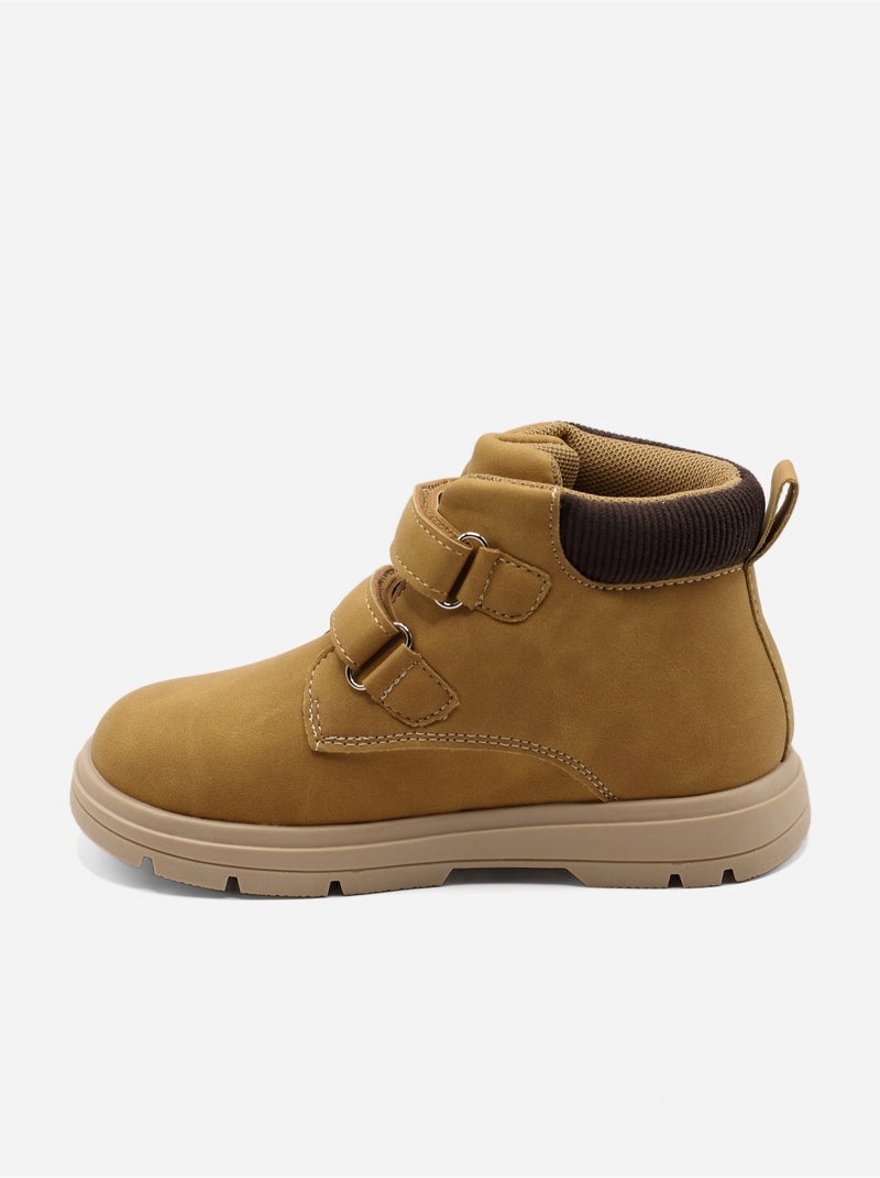 Botines con velcro Camel - Kiabi