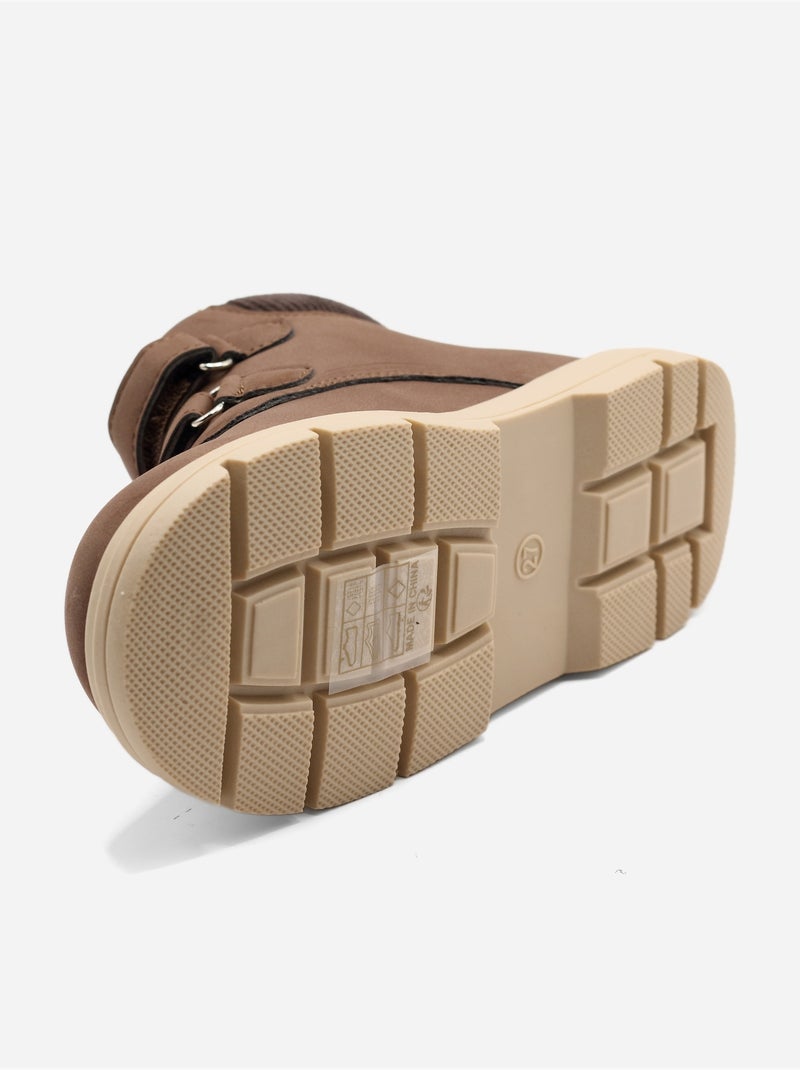 Botines con velcro Marrón - Kiabi