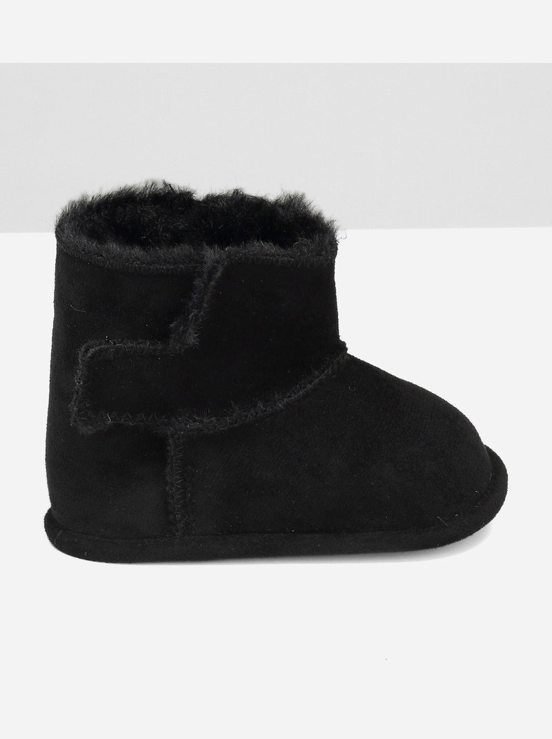 Botines con velcro Negro - Kiabi