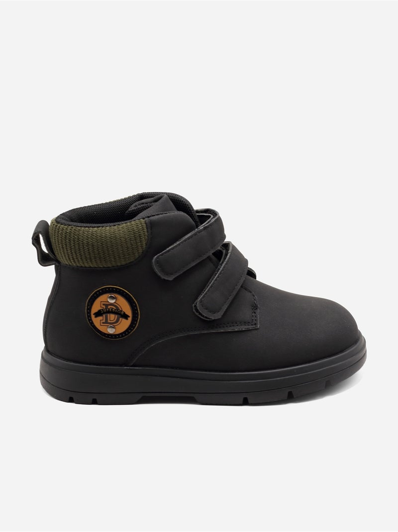Botines con velcro Negro - Kiabi