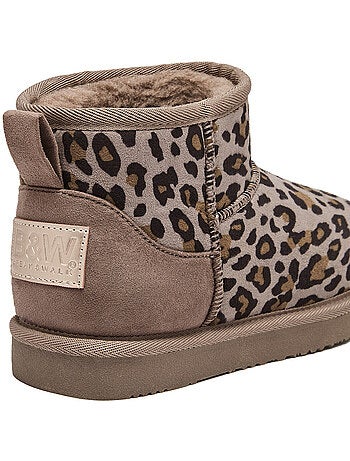 Botines conguitos australianas leopardo