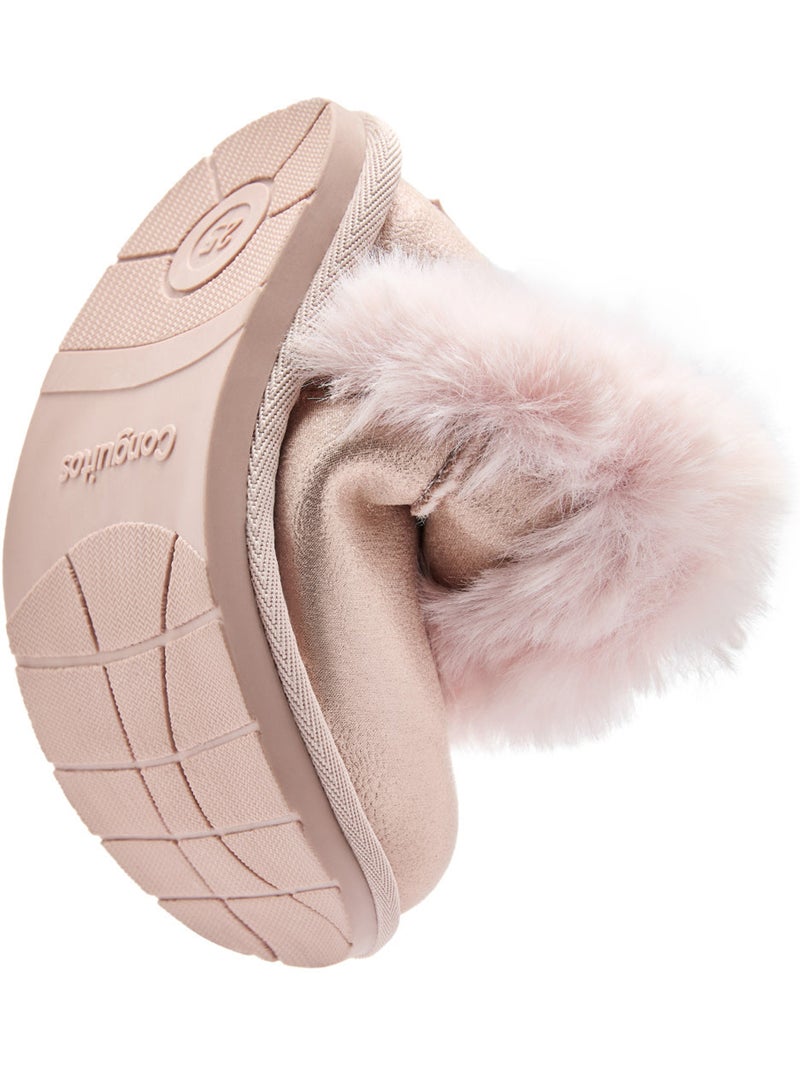 Botines conguitos barefoot pelo Rosa - Kiabi