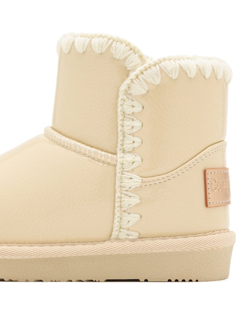 Botines conguitos brillos pelo Beige - Kiabi