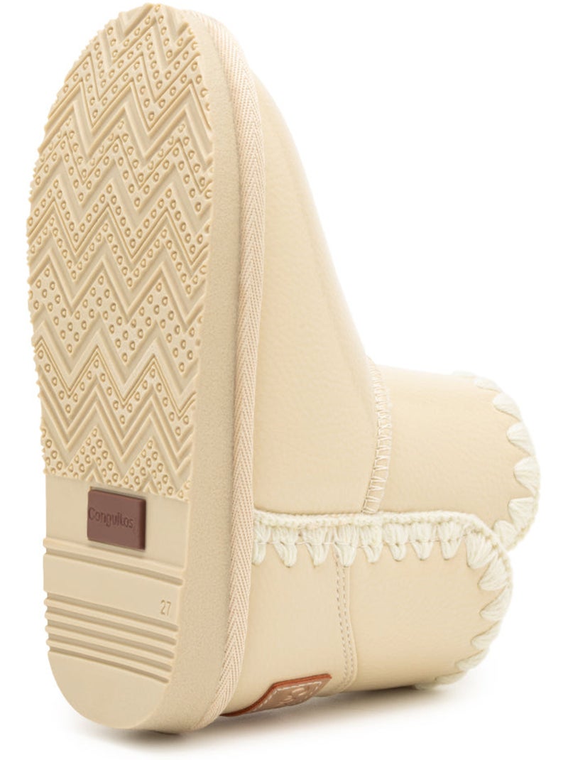 Botines conguitos brillos pelo Beige - Kiabi