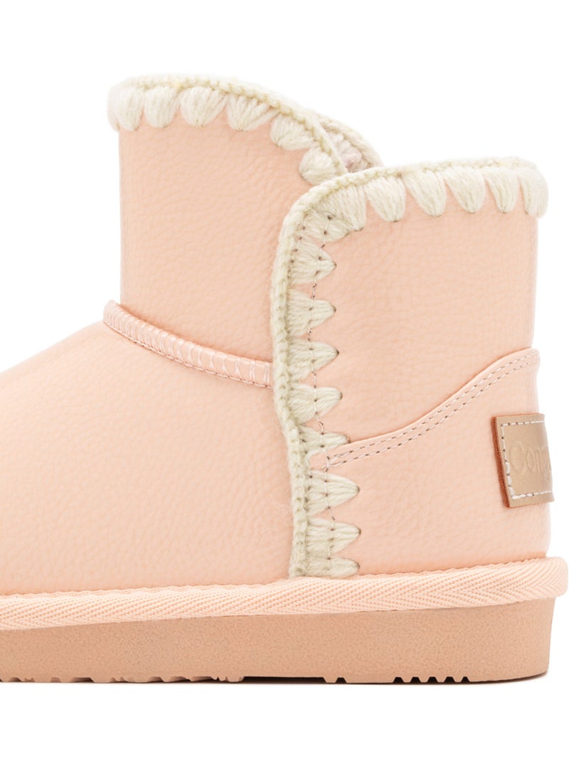 Botines conguitos brillos pelo Rosa - Kiabi