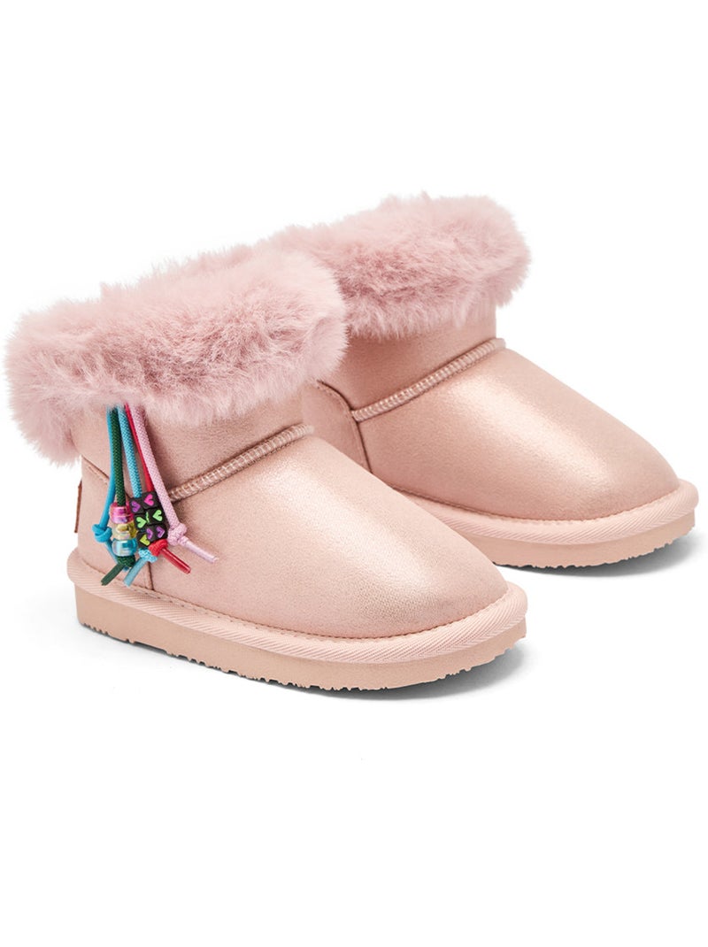 Botines conguitos cuentas Rosa - Kiabi