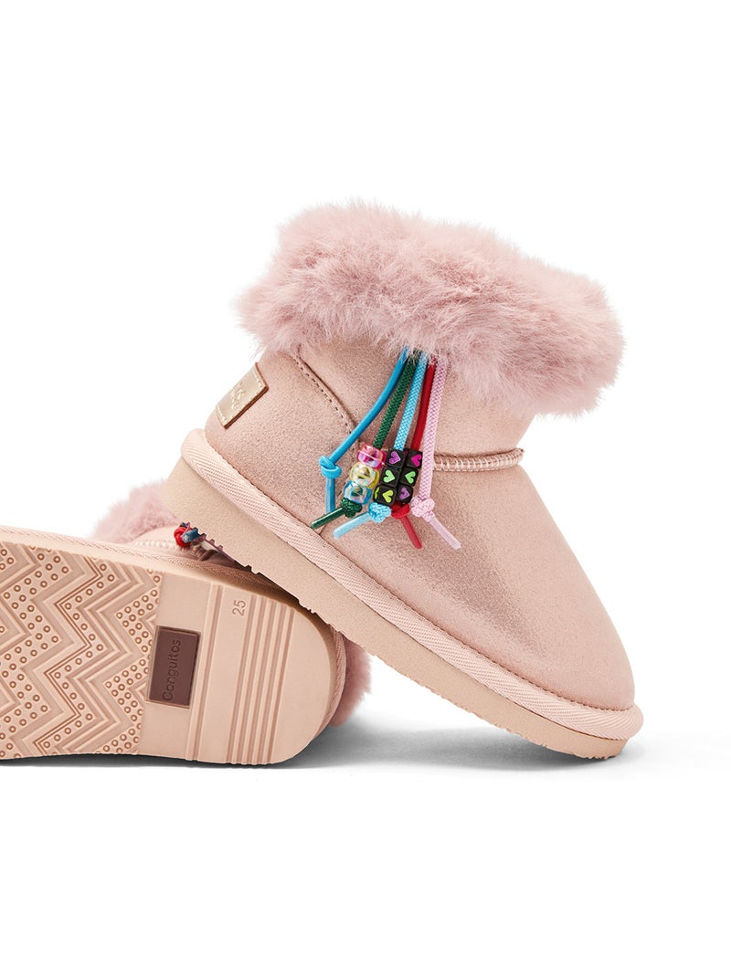 Botines conguitos cuentas Rosa - Kiabi