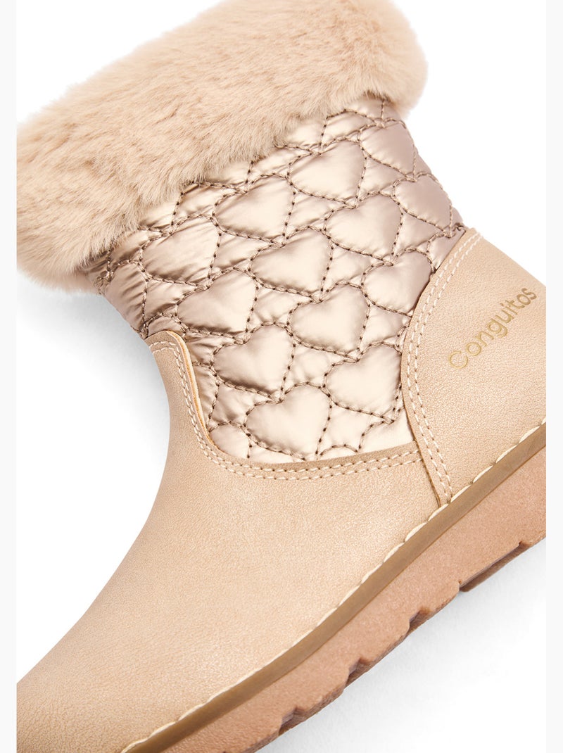 Botines conguitos estampado Beige - Kiabi