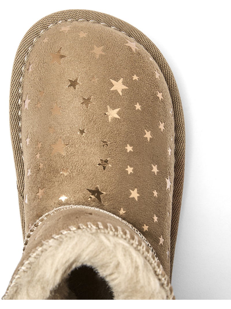 Botines conguitos estrellas barefoot Marrón claro - Kiabi