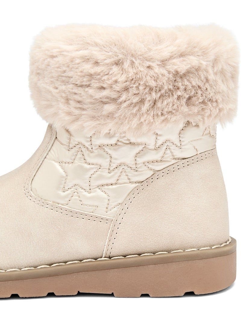 Botines conguitos estrellas pelo Beige - Kiabi