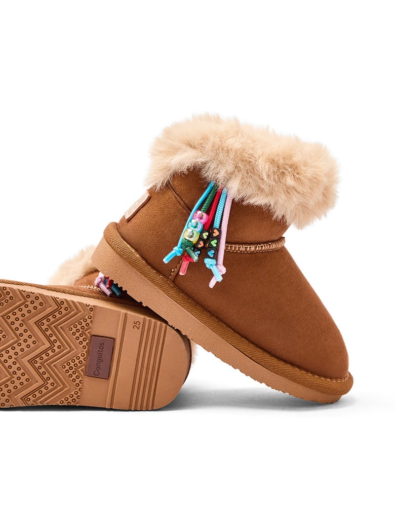 Botines conguitos forro charm Marrón - Kiabi