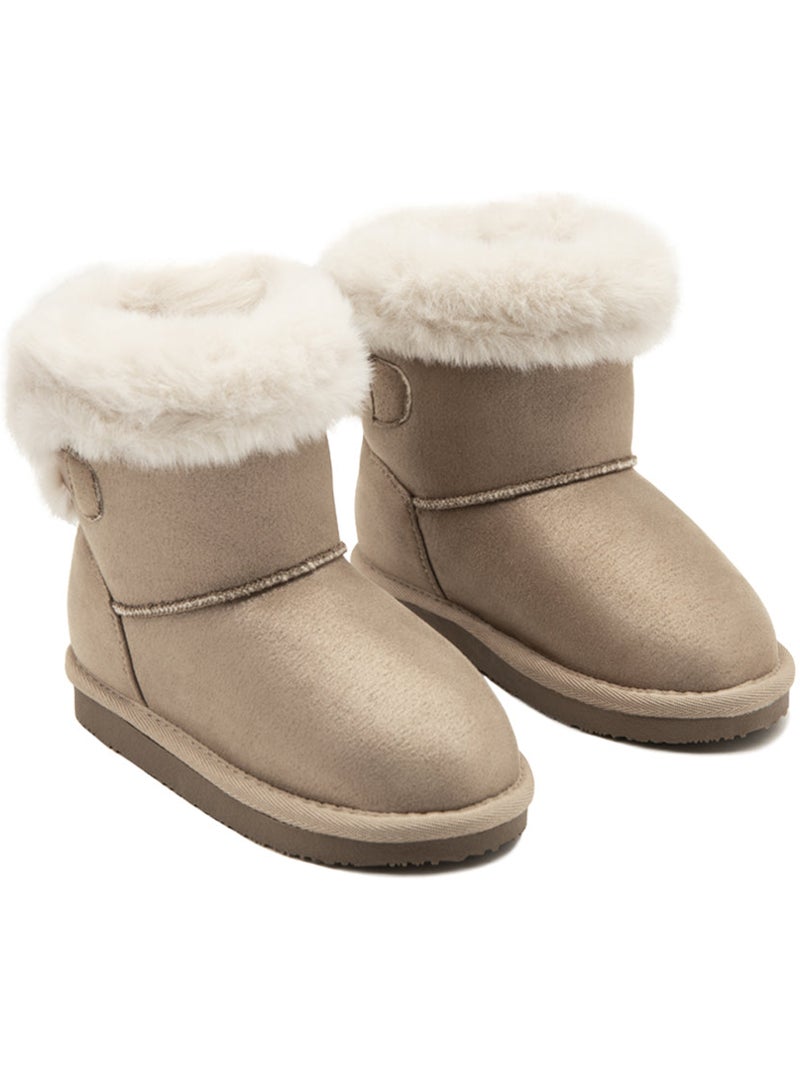 Botines Conguitos Forro Interior Lazo Marrón claro - Kiabi