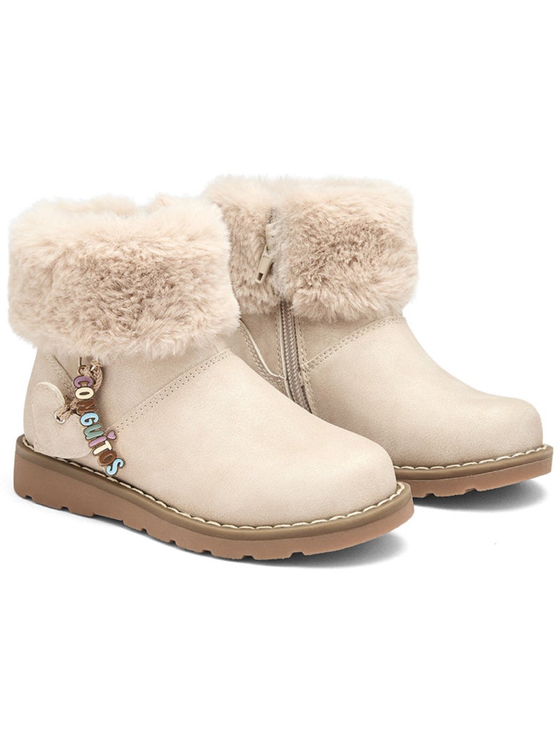 Botines conguitos pelo Beige - Kiabi