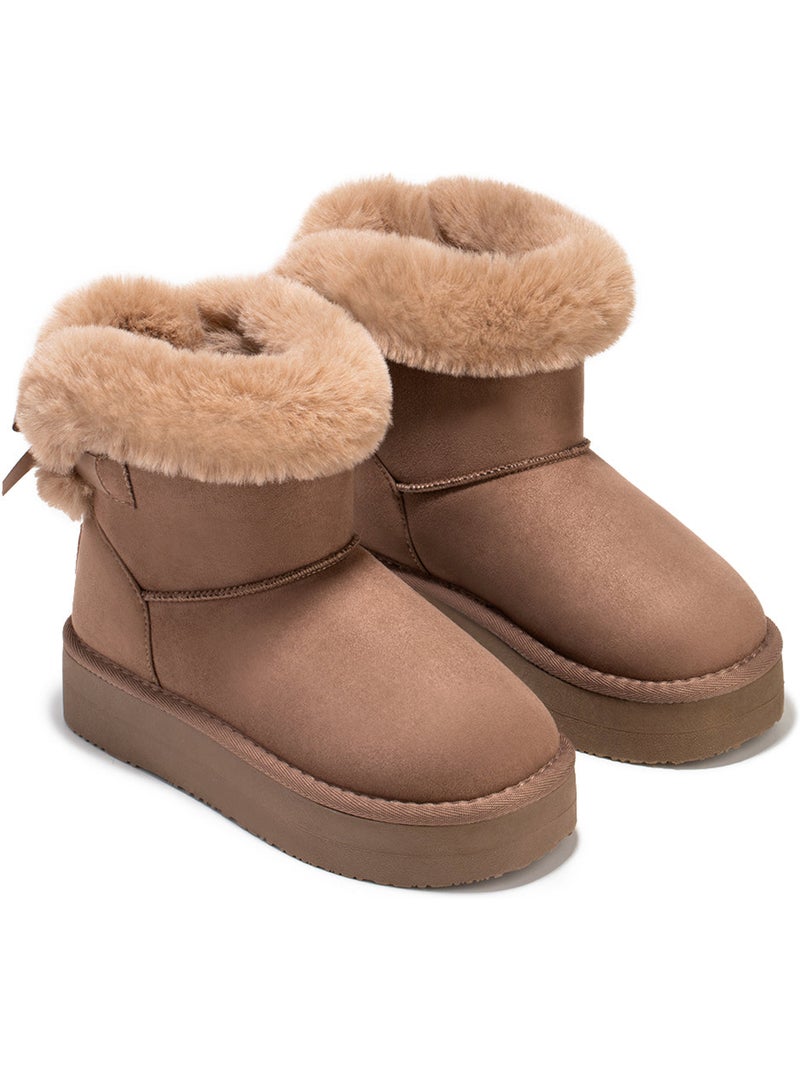 Botines conguitos pelo Marrón claro - Kiabi