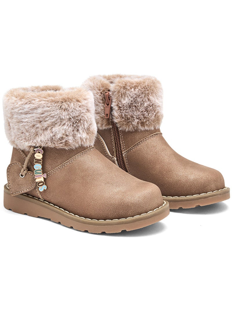 Botines conguitos pelo Marrón claro - Kiabi