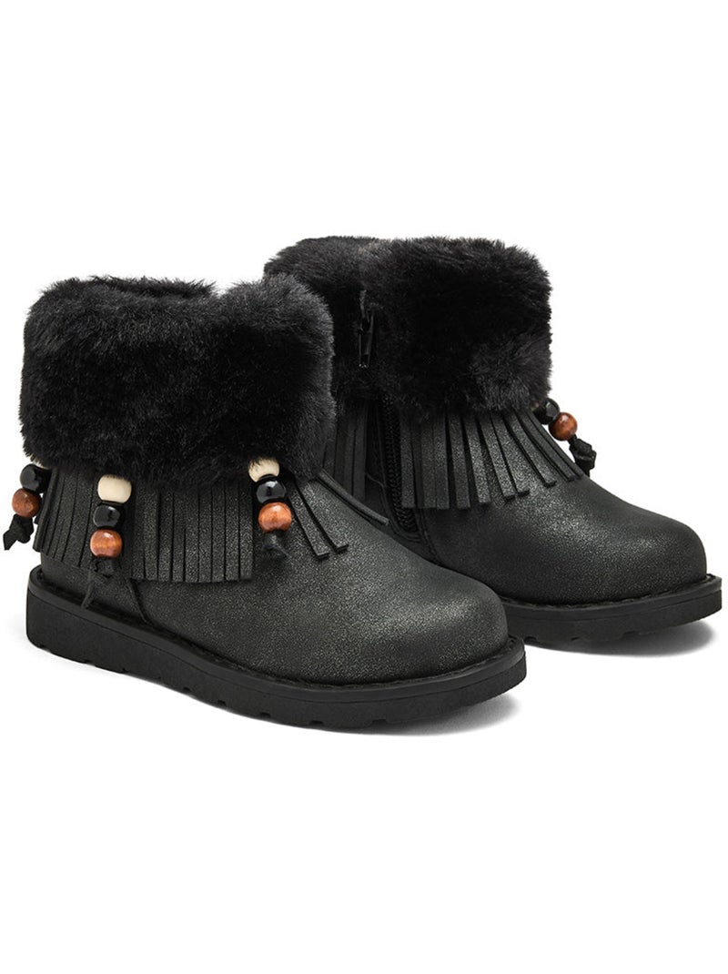 Botines conguitos pelo Negro - Kiabi