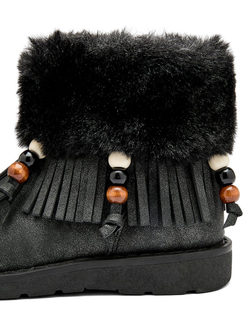 Botines conguitos pelo Negro - Kiabi