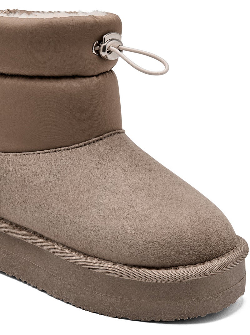 Botines conguitos plataforma Marrón claro - Kiabi