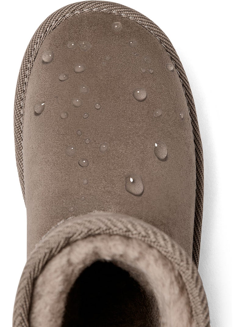 Botines conguitos repelente al agua pelo Marrón claro - Kiabi