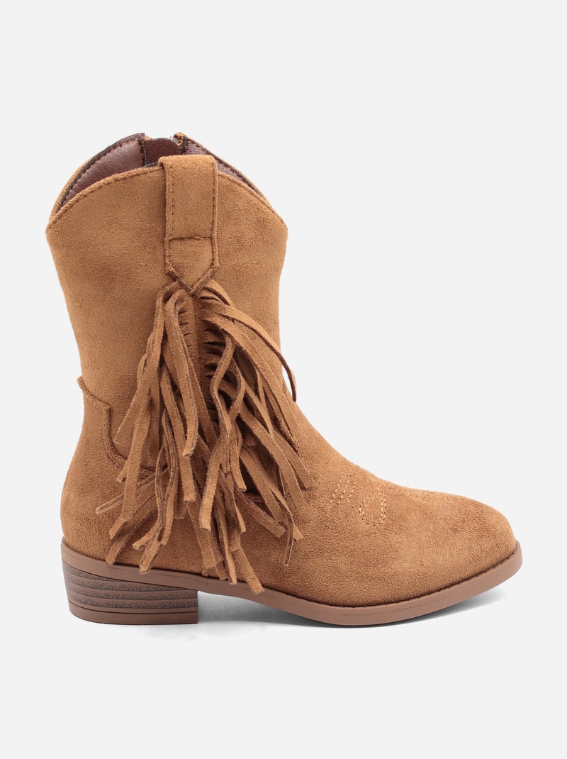 Botines correa cruzada Camel - Kiabi