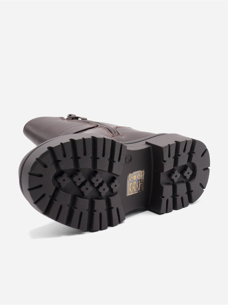 Botines correa cruzada Marrón - Kiabi