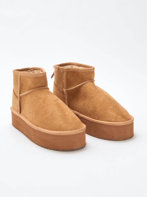 Botines cortos en antelina - Kiabi