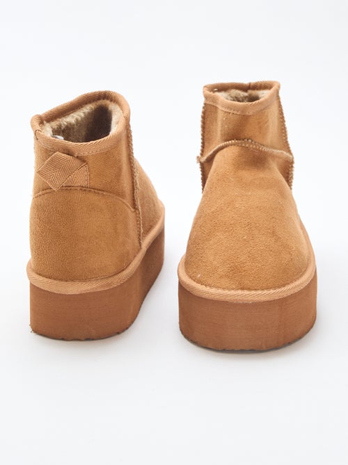 Botines cortos en antelina - Kiabi