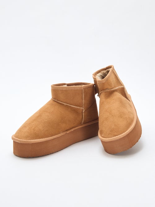 Botines cortos en antelina - Kiabi