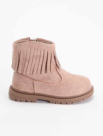 Botines de antelina con flecos
