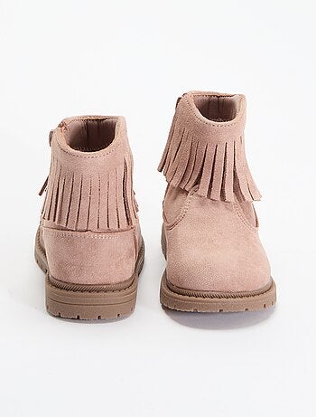 Botines de antelina con flecos