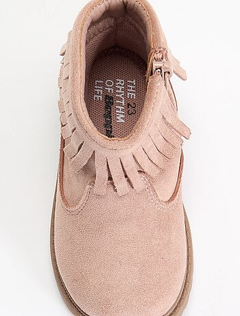 Botines de antelina con flecos