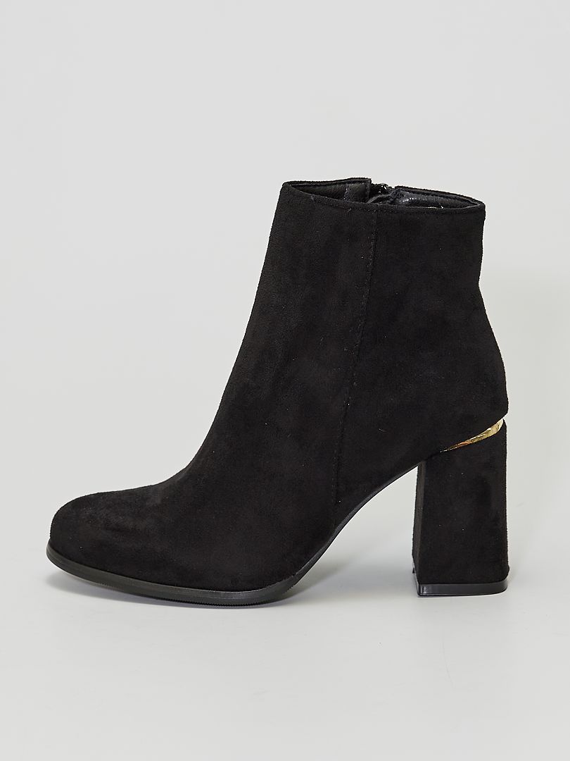 Botines de antelina de tacón NEGRO Kiabi 28.00€ Botines de antelina de tacón NEGRO Kiabi 28.00€