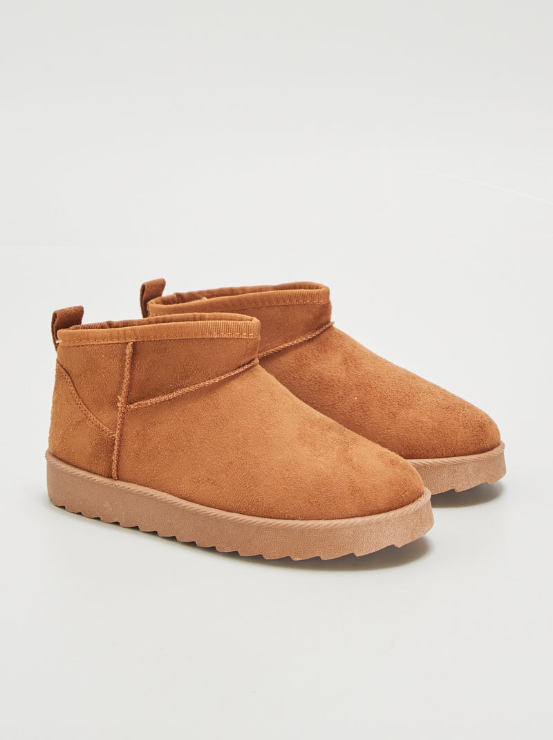 Botines de antelina MARRON - Kiabi