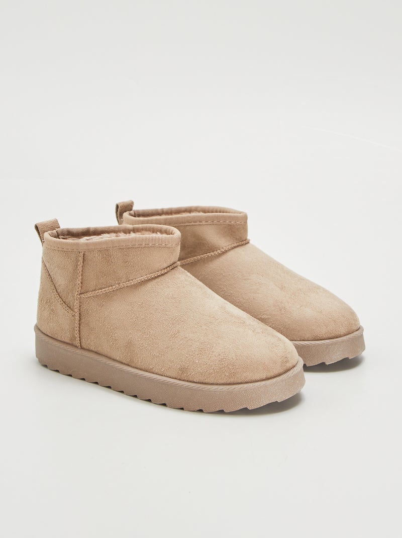 Botines de antelina MARRON - Kiabi