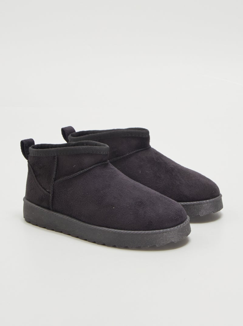 Botines de antelina NEGRO - Kiabi
