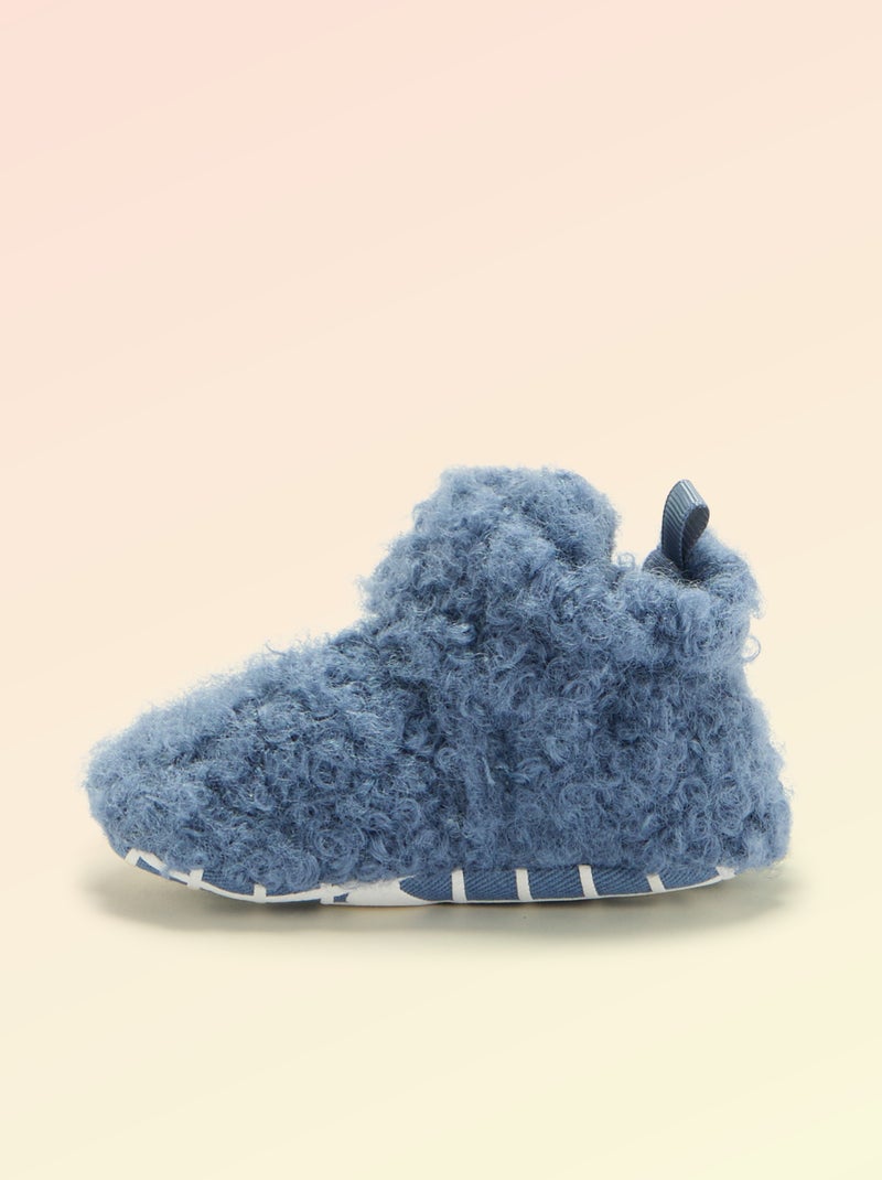 Botines de bebé efecto borreguito - 'Kitchoun' Azul - Kiabi
