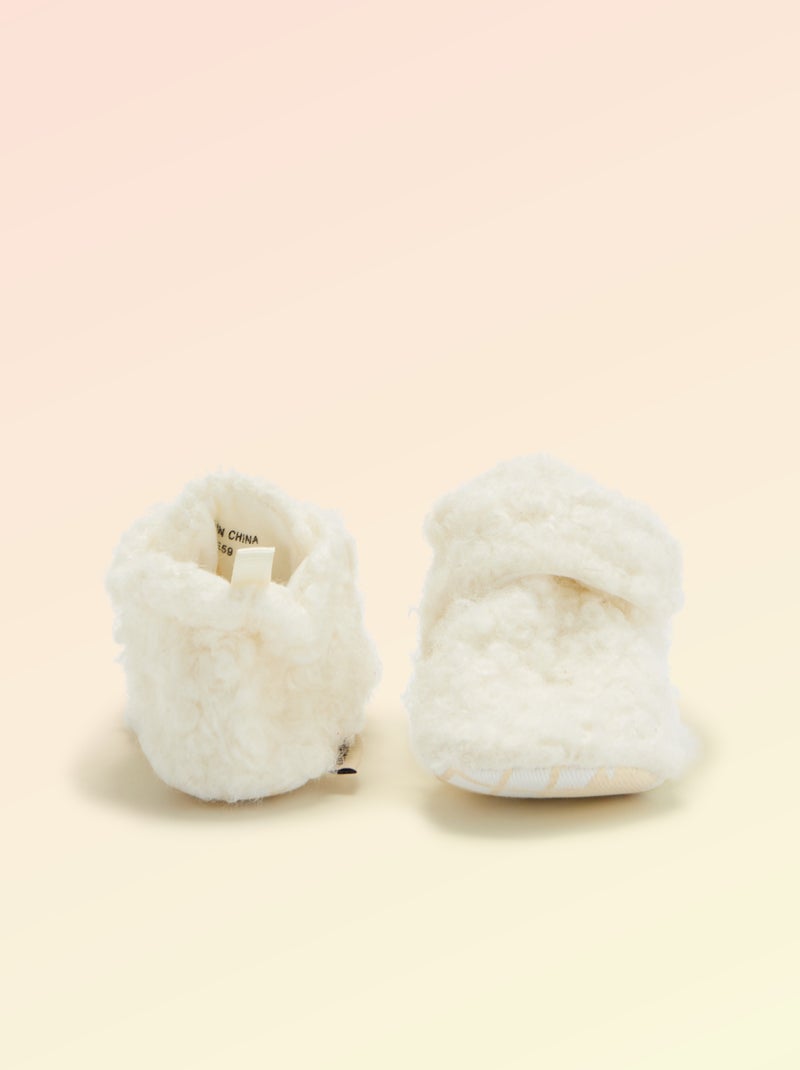 Botines de bebé efecto borreguito - 'Kitchoun' Beige - Kiabi