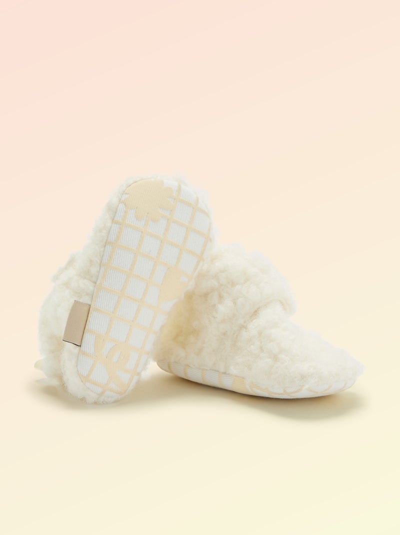 Botines de bebé efecto borreguito - 'Kitchoun' Beige - Kiabi