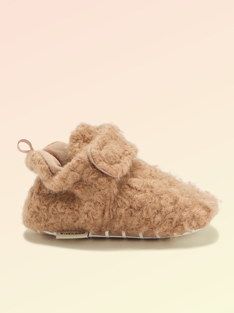 Botines de bebé efecto borreguito - 'Kitchoun' Marron - Kiabi