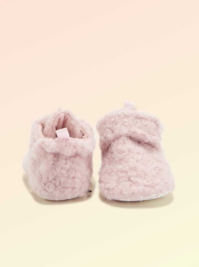 Botines de bebé efecto borreguito - 'Kitchoun' Rosa - Kiabi