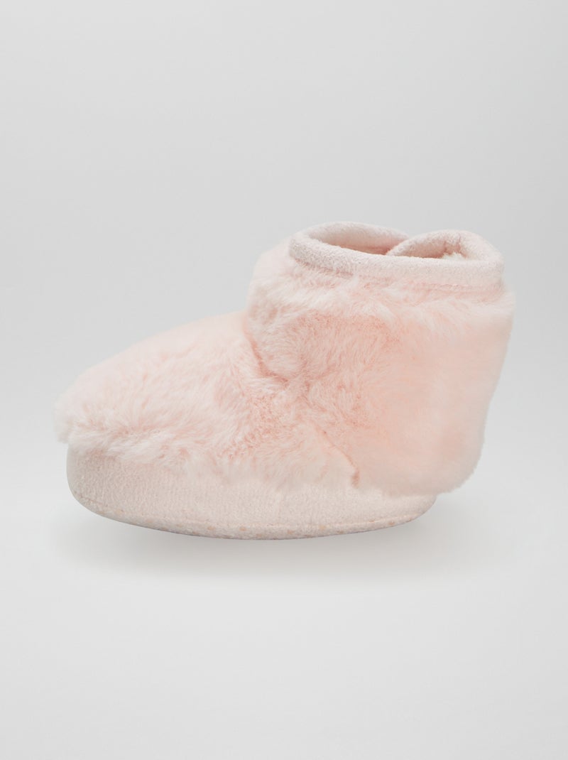Botines de casa de pelo ROSA - Kiabi