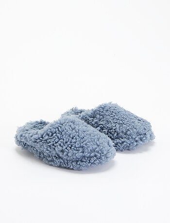 Botines de casa efecto borreguito