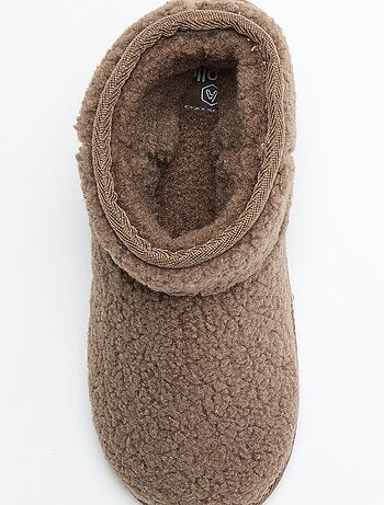 Botines de casa efecto borreguito
