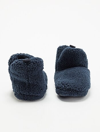 Botines de casa efecto borreguito