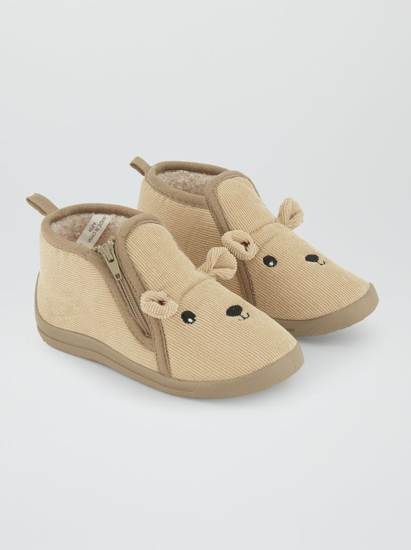 Botines de casa 'osito' Blanco - Kiabi