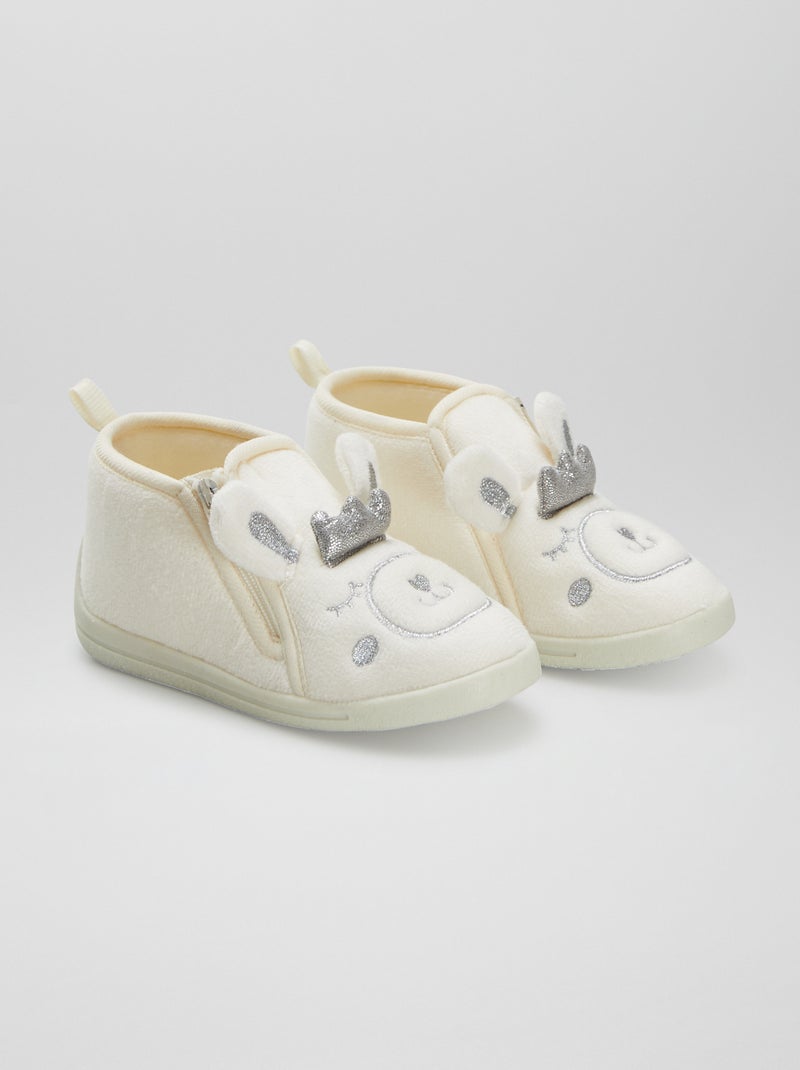 Botines de casa 'oso' BLANCO - Kiabi