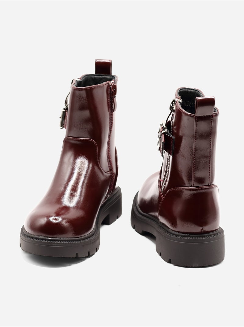 Botines de charol Rojo - Kiabi