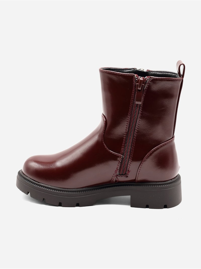 Botines de charol Rojo - Kiabi