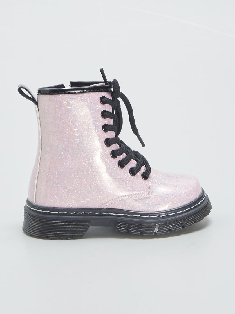 Botines de charol ROSA - Kiabi